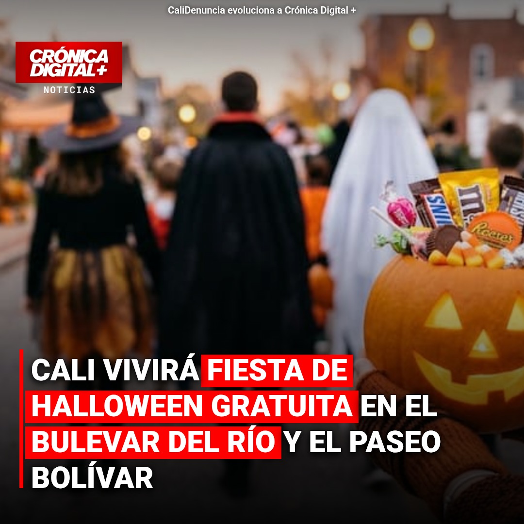 Cali vivirá fiesta de Halloween gratuita en el Bulevar del Río y el Paseo Bolívar