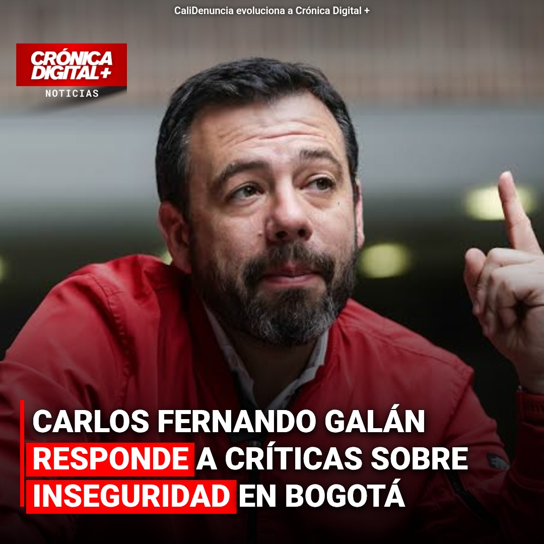Carlos Fernando Galán responde a críticas sobre inseguridad en Bogotá
