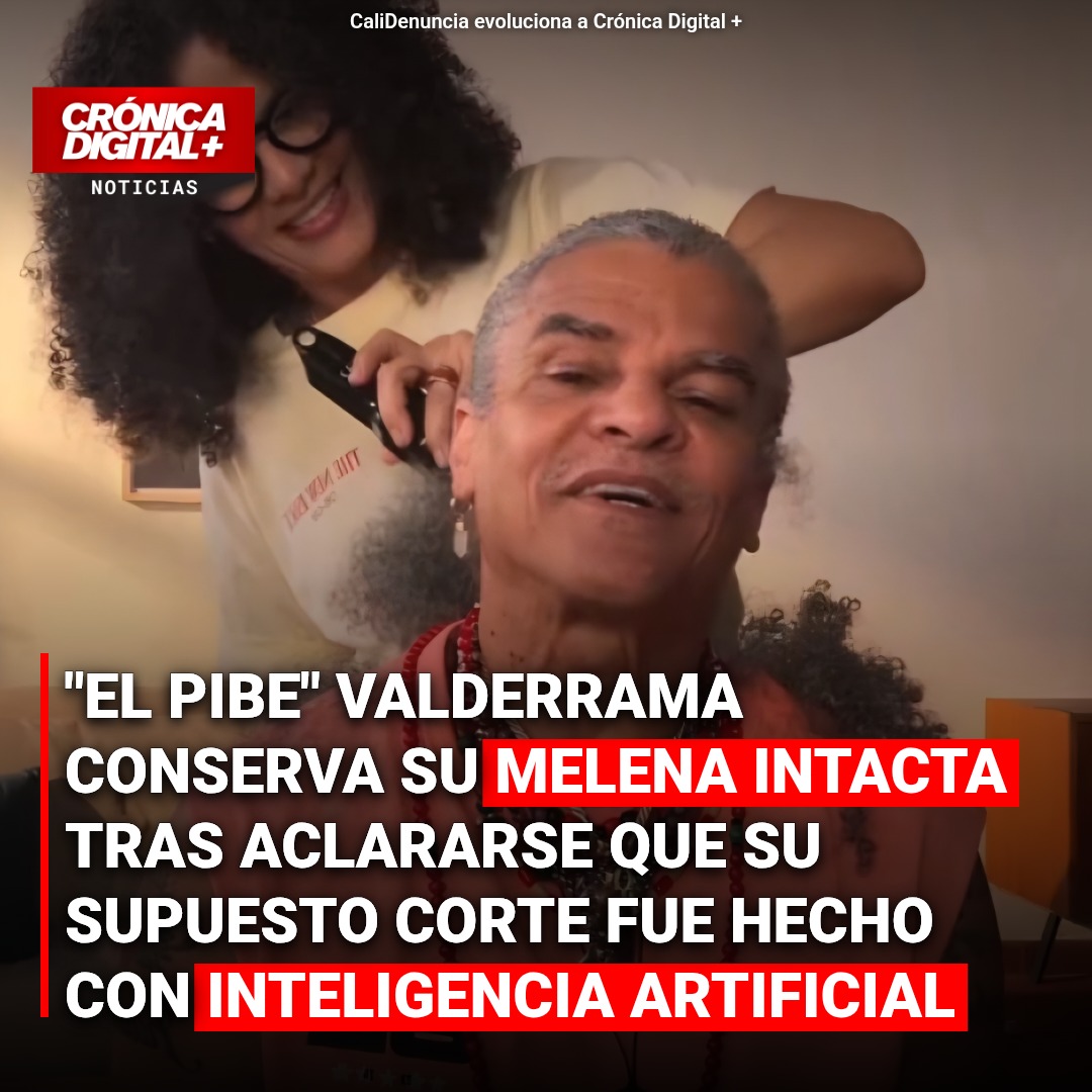 Carlos Valderrama conserva su melena intacta tras aclararse que su supuesto corte fue hecho con inteligencia artificial