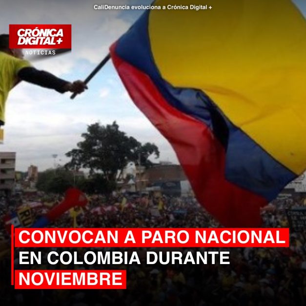 Centrales obreras convocan a paro nacional en Colombia para noviembre