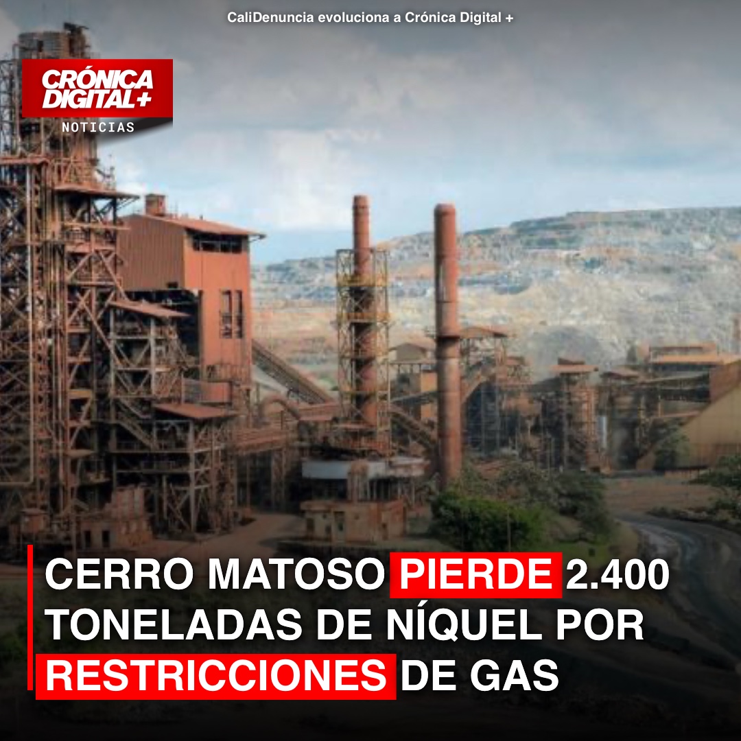 Cerro Matoso pierde 2.400 toneladas de níquel por restricciones de gas