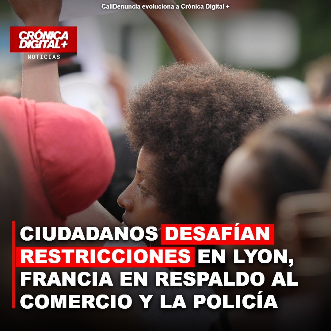 Ciudadanos desafían restricciones en Lyon en respaldo al comercio y la policía