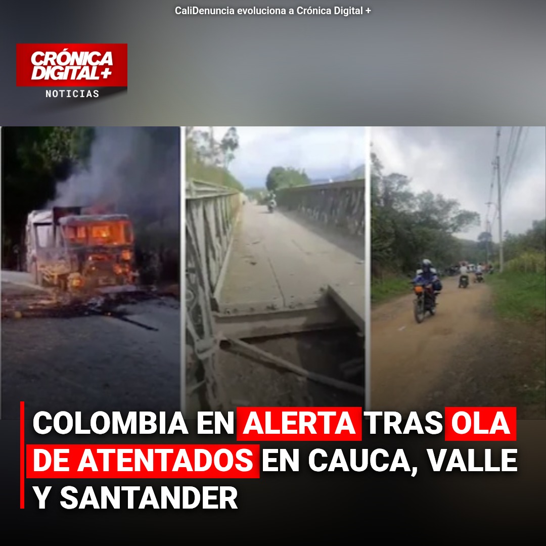 Colombia en alerta tras ola de atentados que dejó tres policías heridos y graves daños