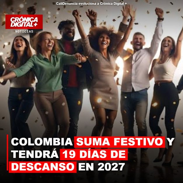 Colombia sumará 19 festivos en 2027 tras la Ley 2578 de 2026