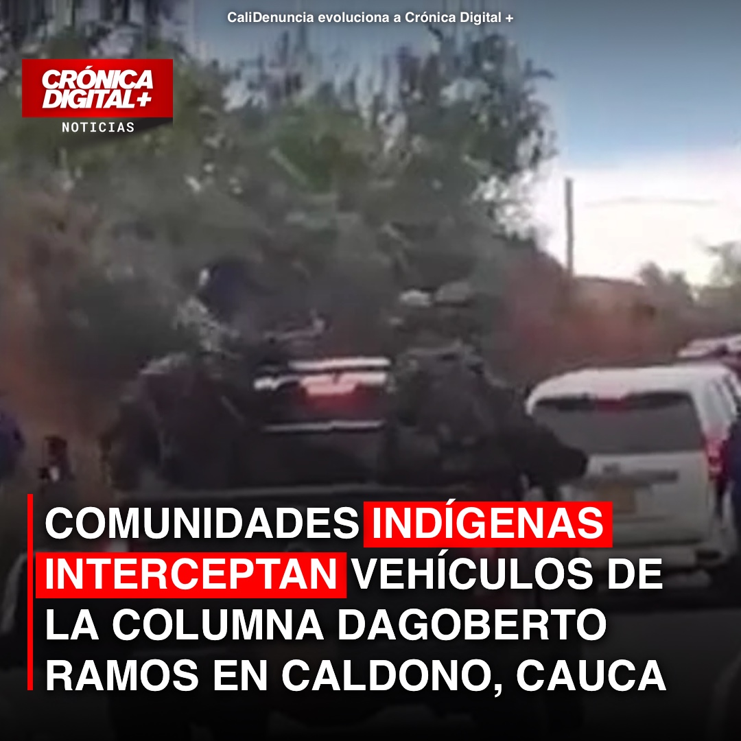 Comunidades indígenas interceptan vehículos de la columna Dagoberto Ramos en Caldono, Cauca