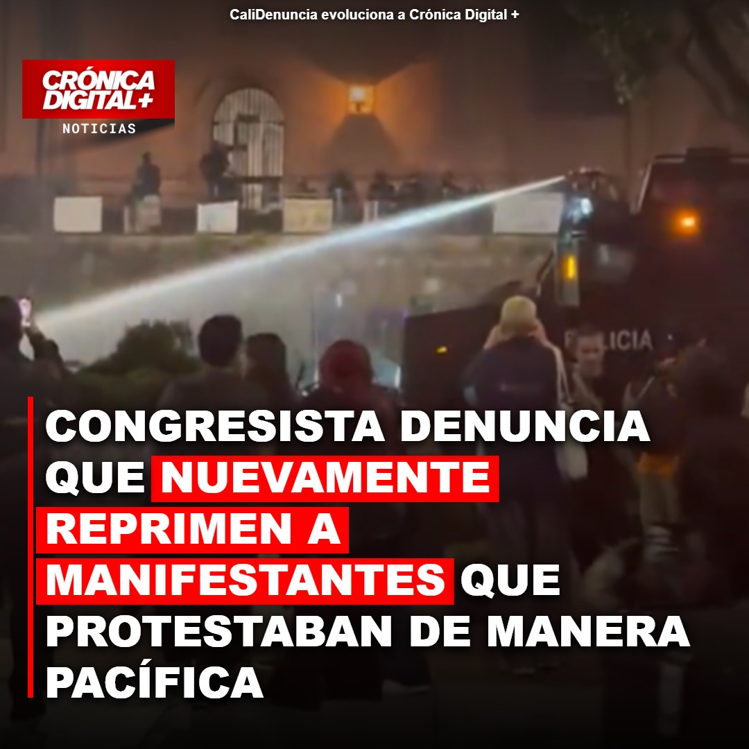 Congresista Laura Daniela Beltrán denuncia que nuevamente reprimen a manifestantes que protestaban de manera pacífica en el Museo Nacional