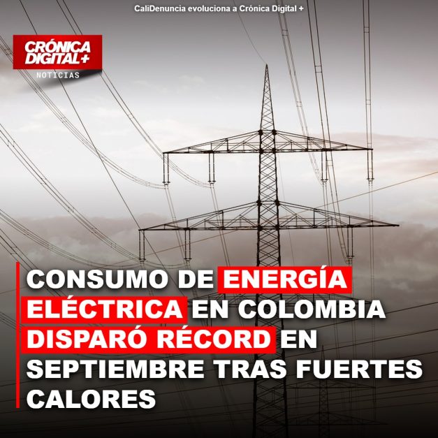 Consumo de energía eléctrica en Colombia disparó récord en septiembre tras fuertes calores