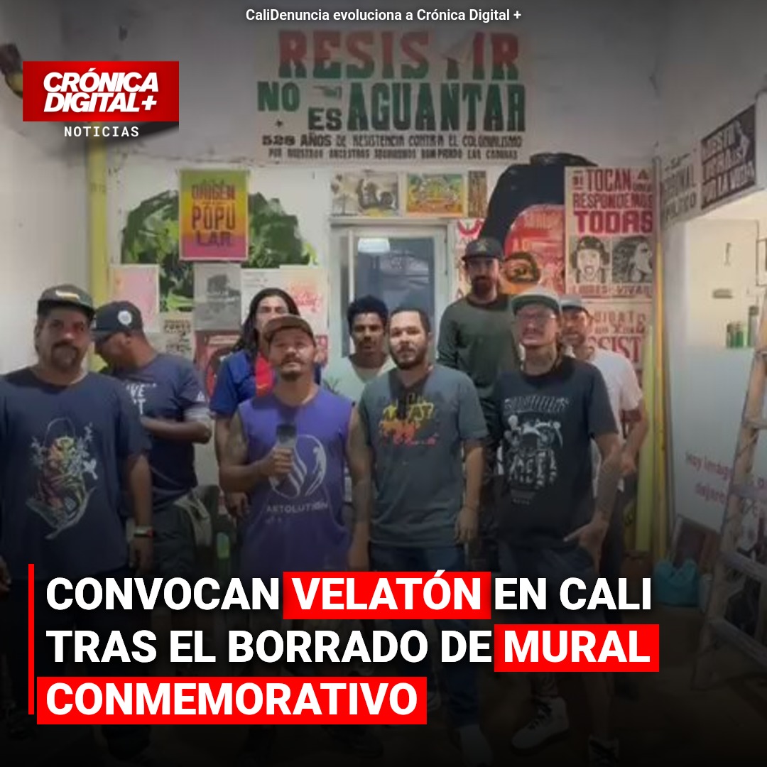 Convocan Velatón en Cali tras el borrado de Mural conmemorativo