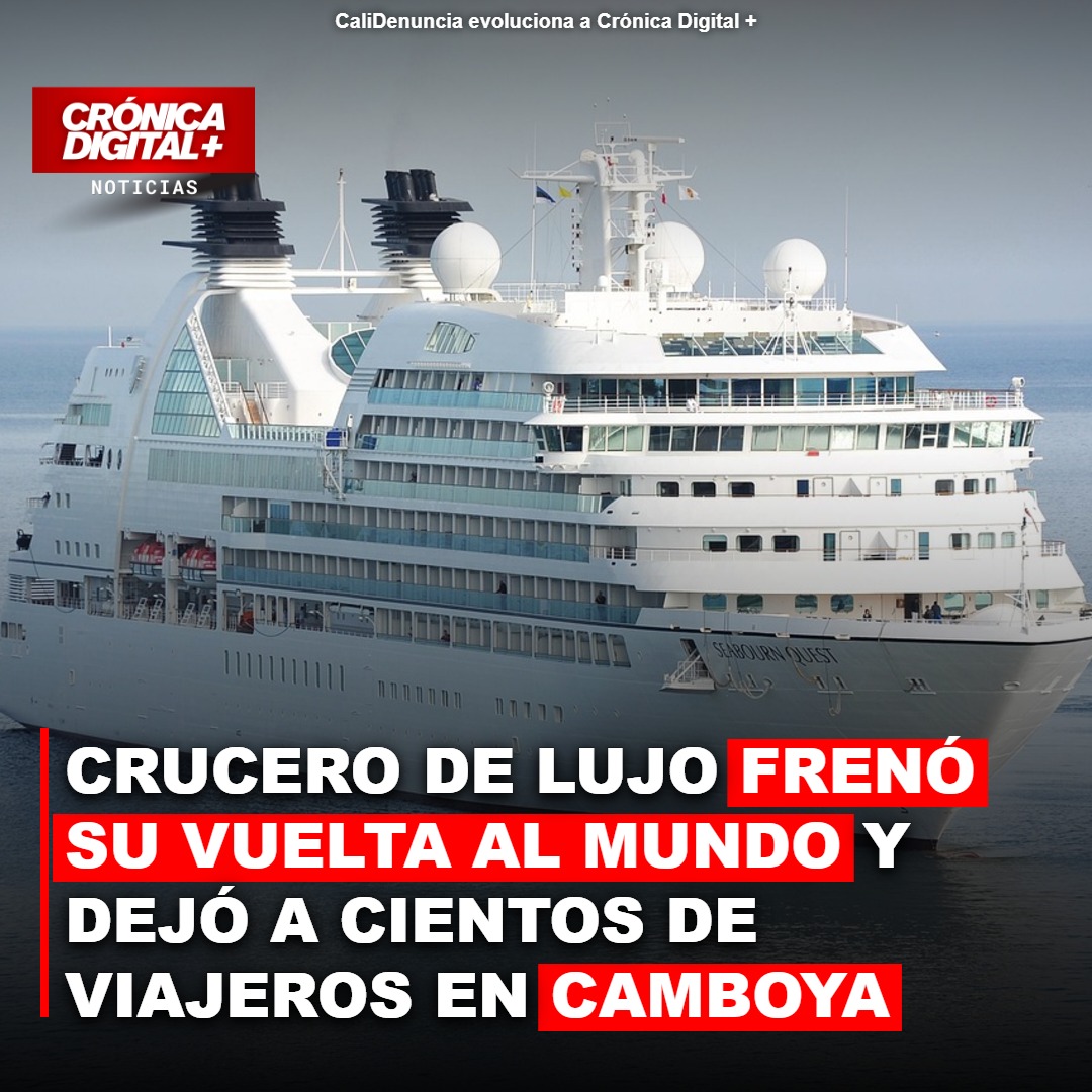 Crucero Villa Vie Odyssey frena su ruta mundial y desaloja en Camboya
