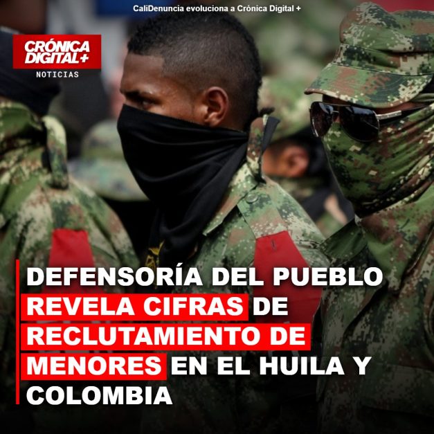 Defensoría del Pueblo revela cifras de reclutamiento de menores en el Huila y Colombia