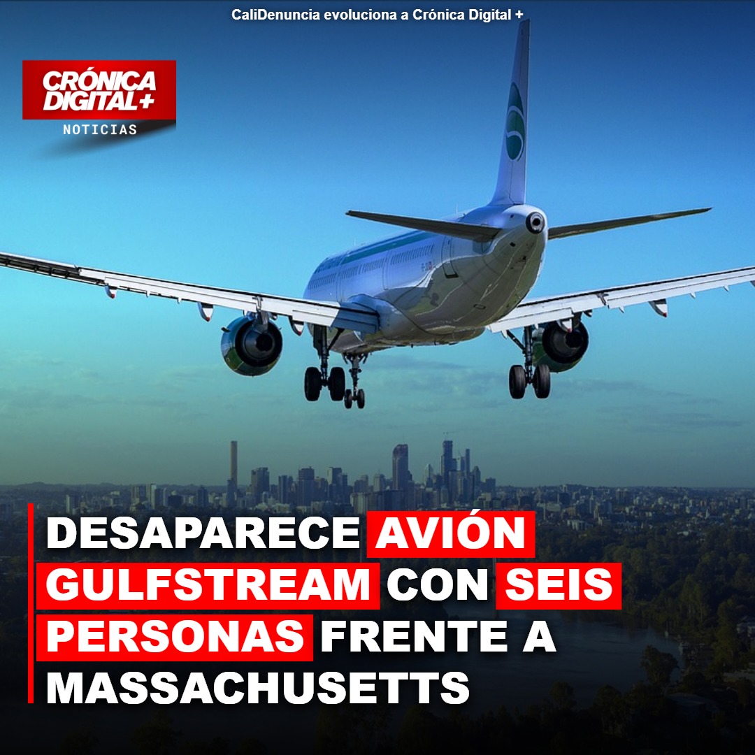 Desaparece avión Gulfstream con seis personas frente a Massachusetts