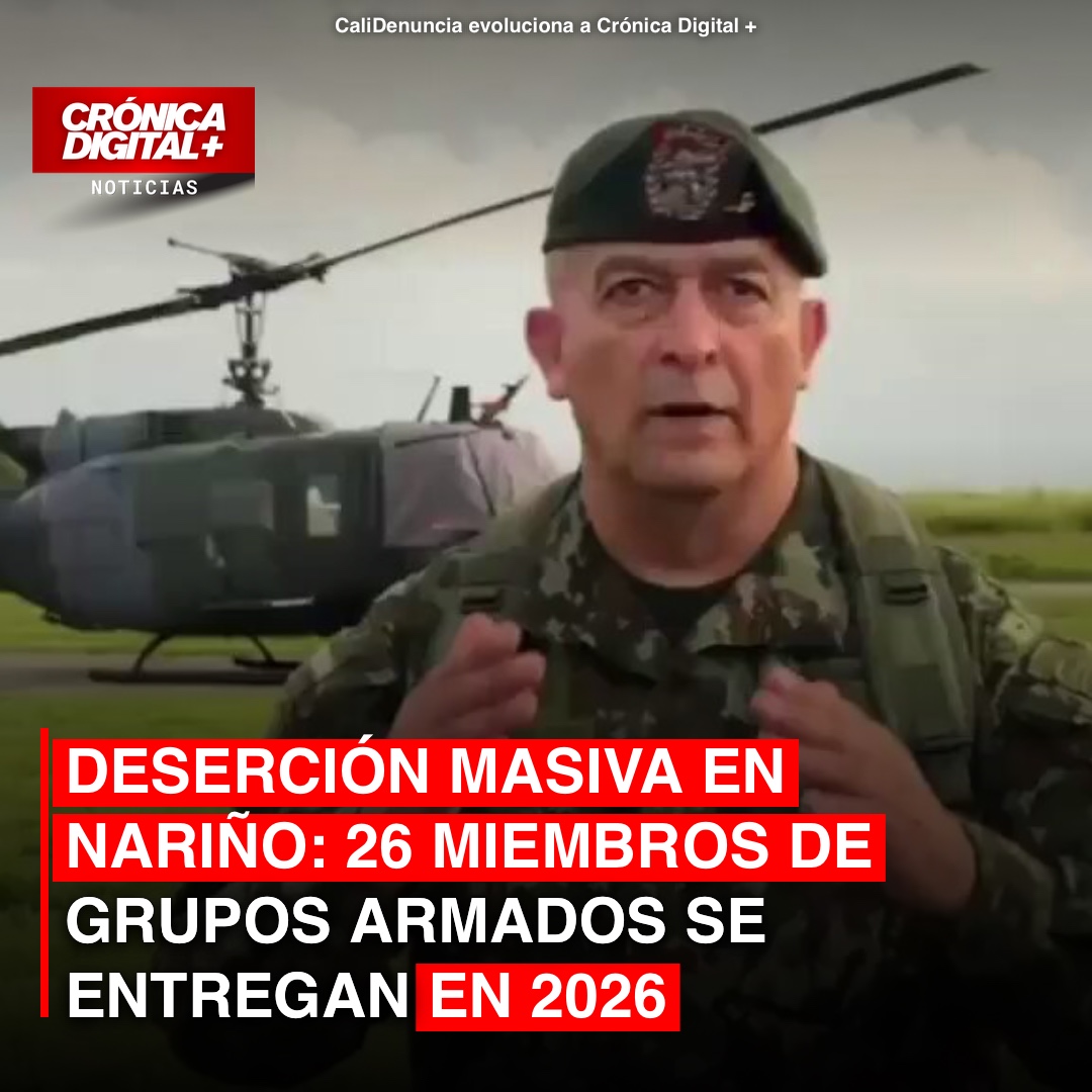 Deserción masiva en Nariño: 26 miembros de grupos armados se entregan en 2026