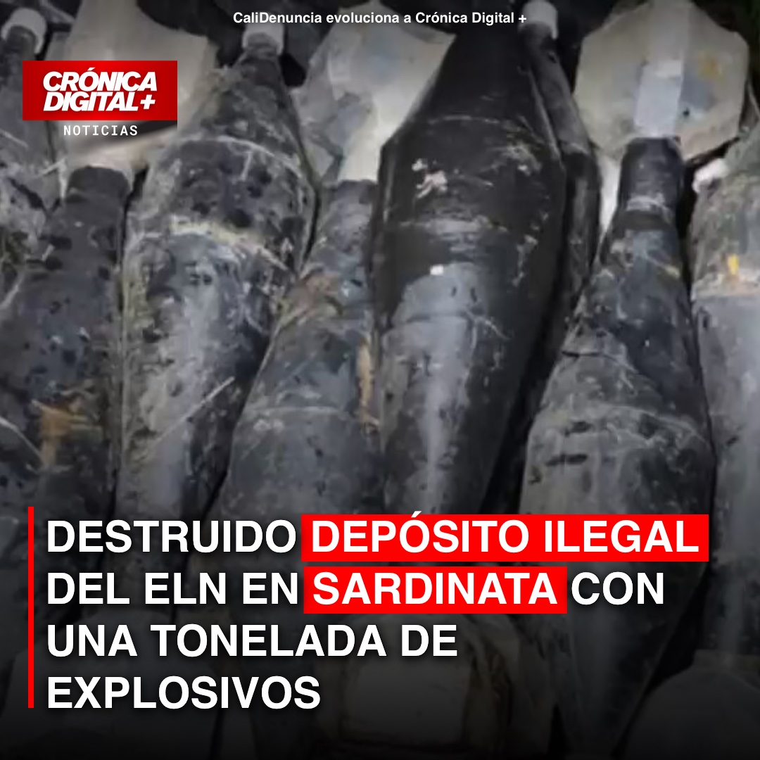 Destruido depósito ilegal del ELN en Sardinata con una tonelada de explosivos