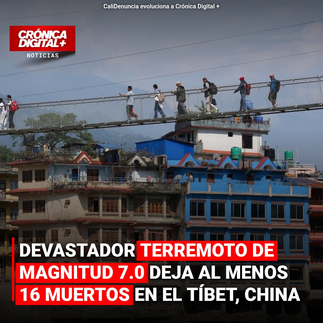 Devastador Terremoto de magnitud 7 deja al menos 16 muertos en el Tíbet