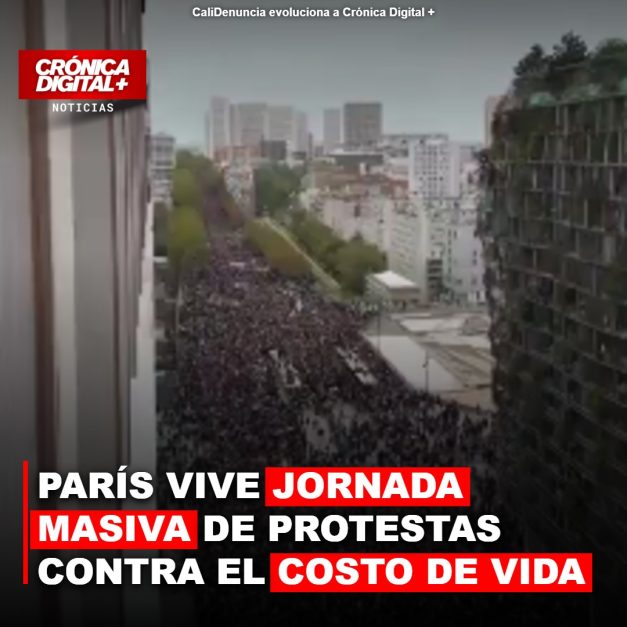 Disturbios sacuden a Francia durante masivas marchas por el costo de vida