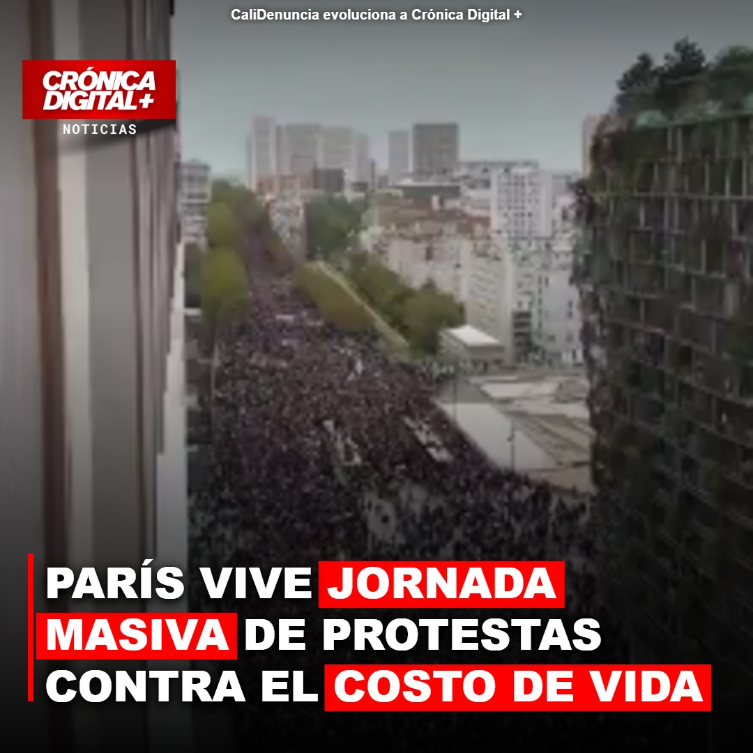 Disturbios sacuden a Francia durante masivas marchas por el costo de vida