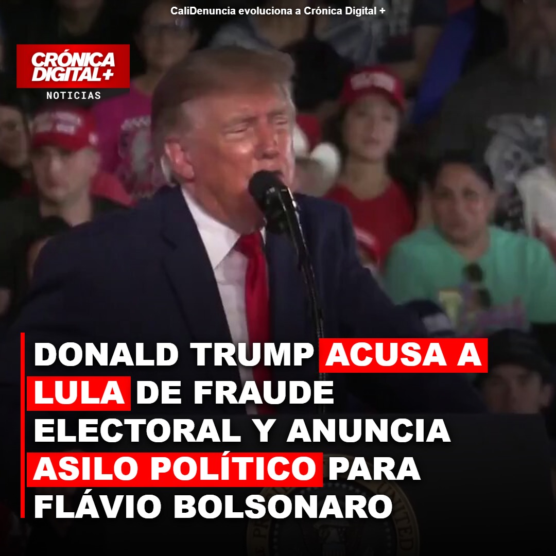 Donald Trump acusa a Lula de fraude electoral y anuncia asilo político para Flávio Bolsonaro