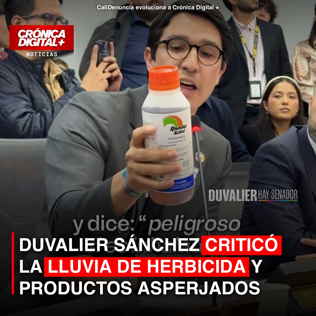 Duvalier Sánchez criticó la lluvia de herbicida y productos asperjados