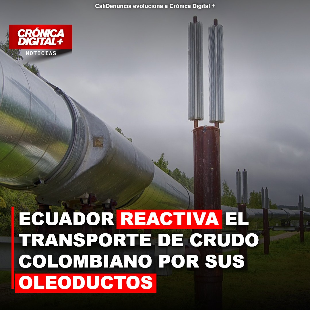 Ecuador reactiva el transporte de crudo colombiano por sus oleoductos