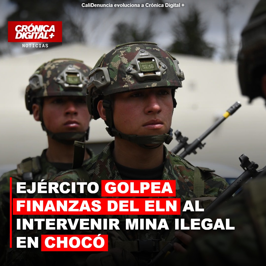 Ejército golpea finanzas del ELN al intervenir mina ilegal en Chocó