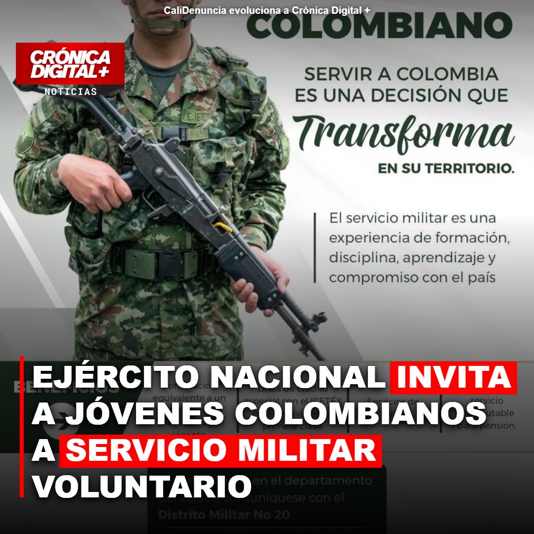 Ejército Nacional invita a jóvenes colombianos a Servicio Militar voluntario
