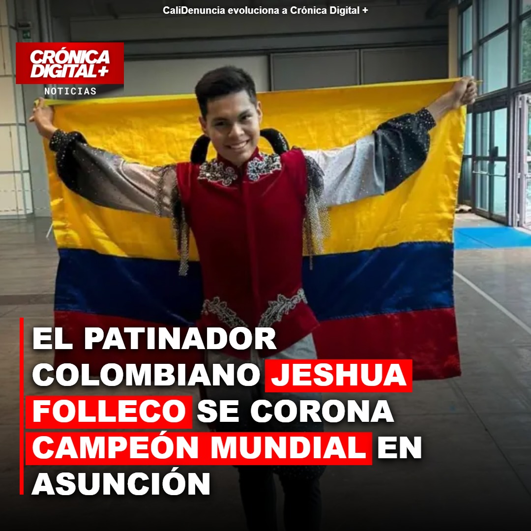 El patinador colombiano Jeshua Folleco se corona campeón Mundial en Asunción