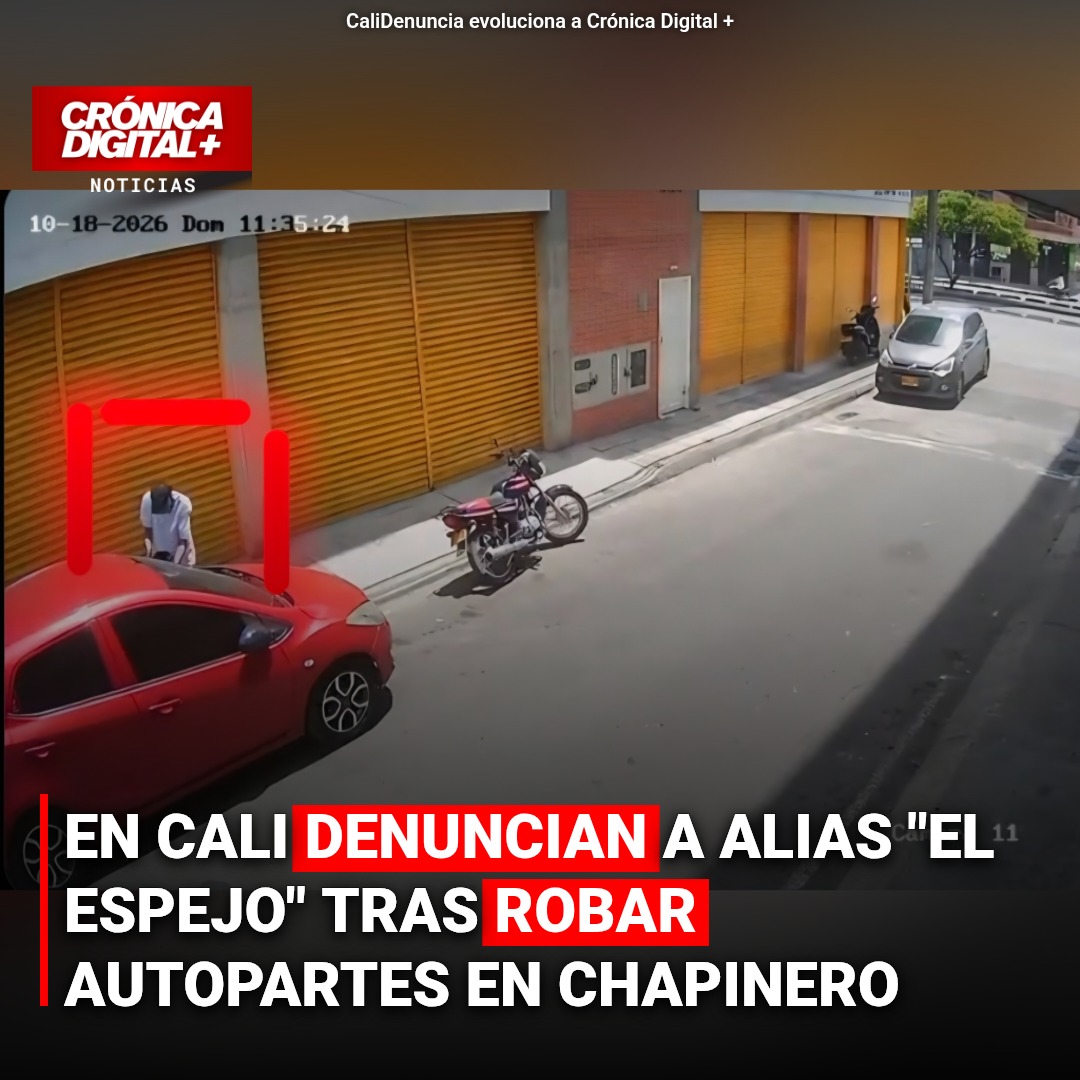 En Cali denuncian a alias «el Espejo» tras robar autopartes en Chapinero