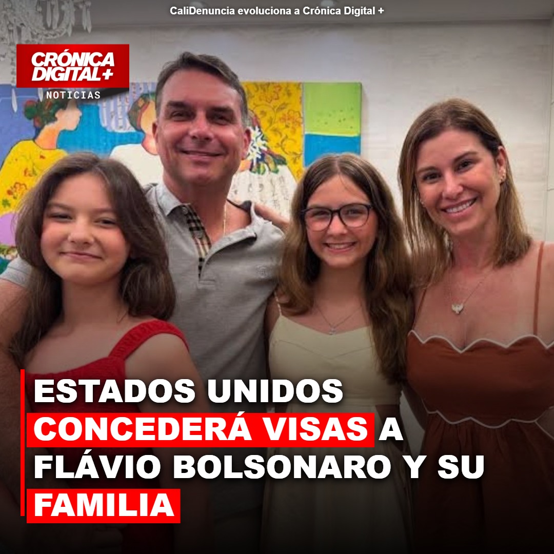 Estados Unidos concederá visas a Flávio Bolsonaro y su familia