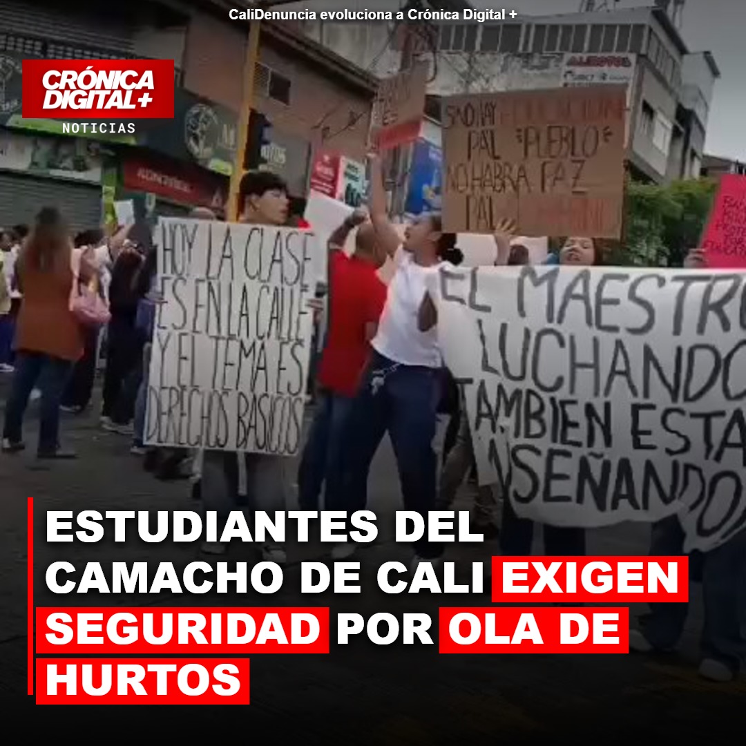 ESTUDIANTES del Camacho de Cali exigen seguridad por ola de hurtos