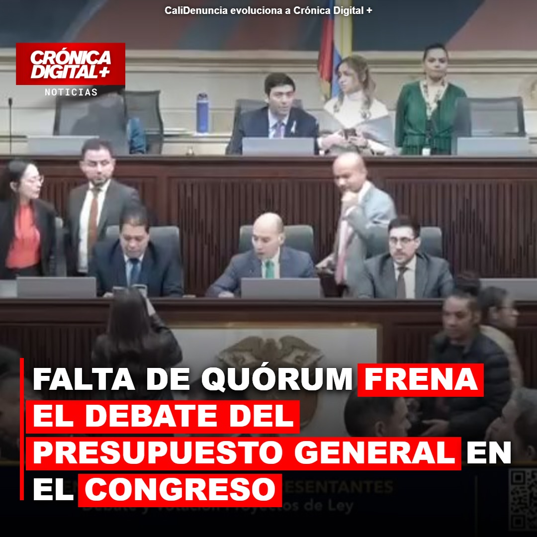 Falta de quórum frena el debate del Presupuesto General en el Congreso