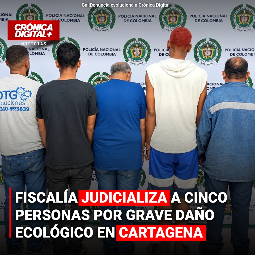Fiscalía judicializa a cinco personas por grave daño ecológico en Cartagena