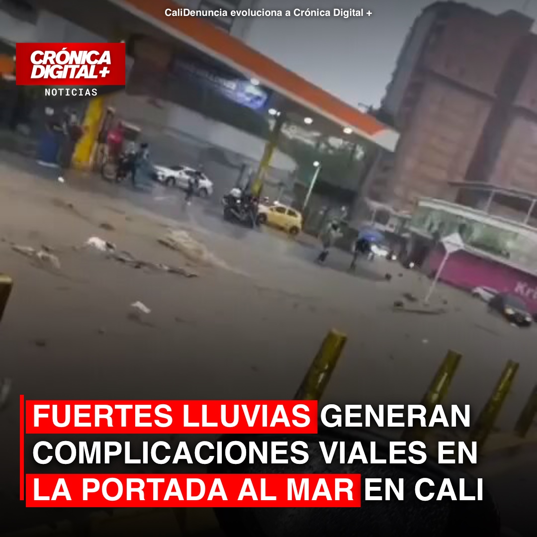 FUERTES LLUVIAS generan complicaciones viales en la Portada al Mar en Cali