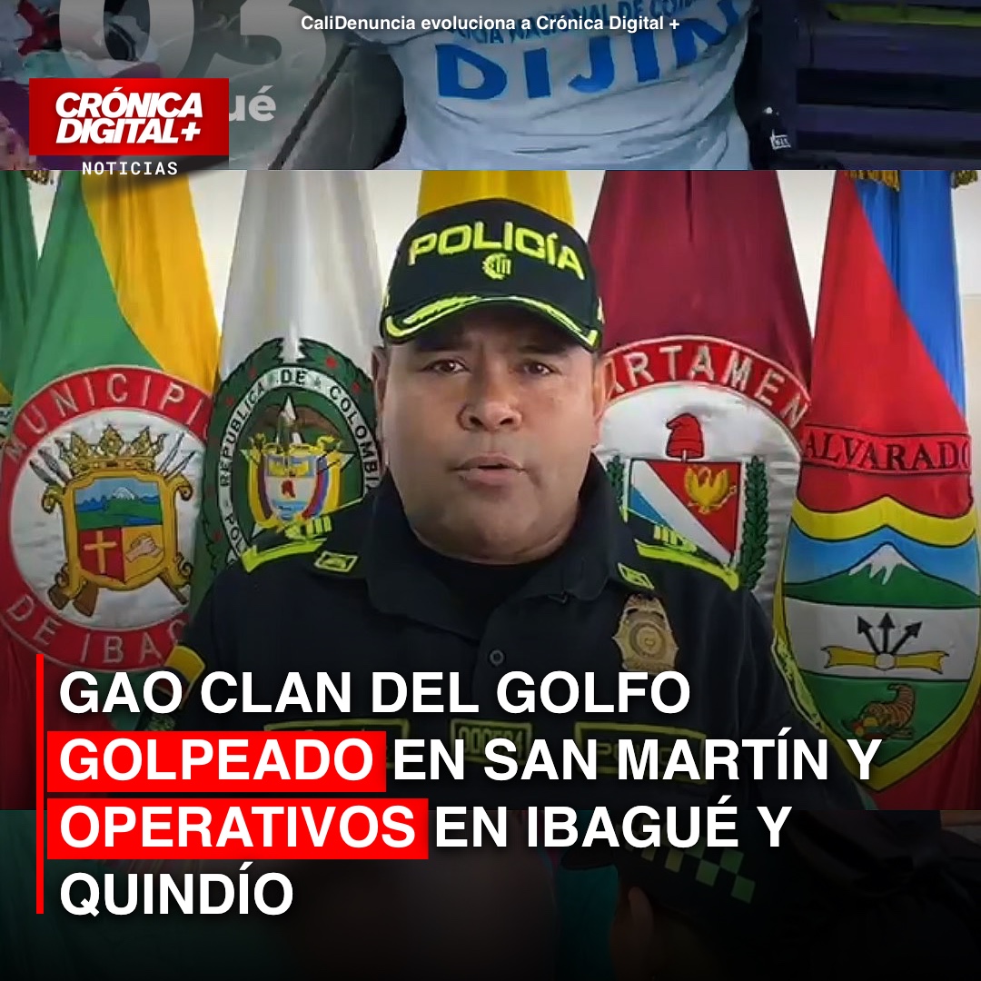 GAO clan del golfo golpeado en San Martín y operativos en Ibagué y Quindío