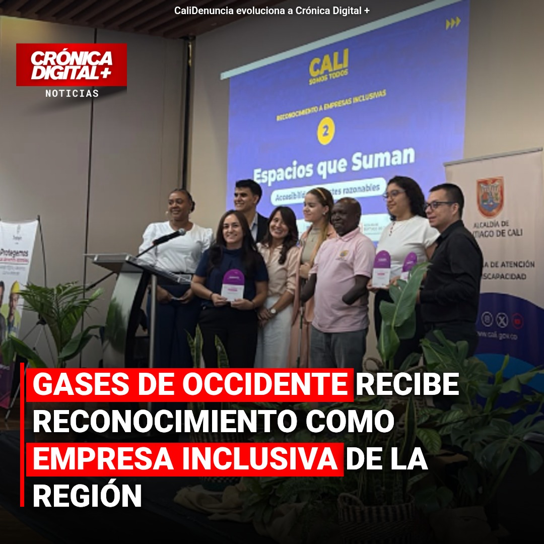 Gases de Occidente recibe reconocimiento como Empresa Inclusiva de la Región