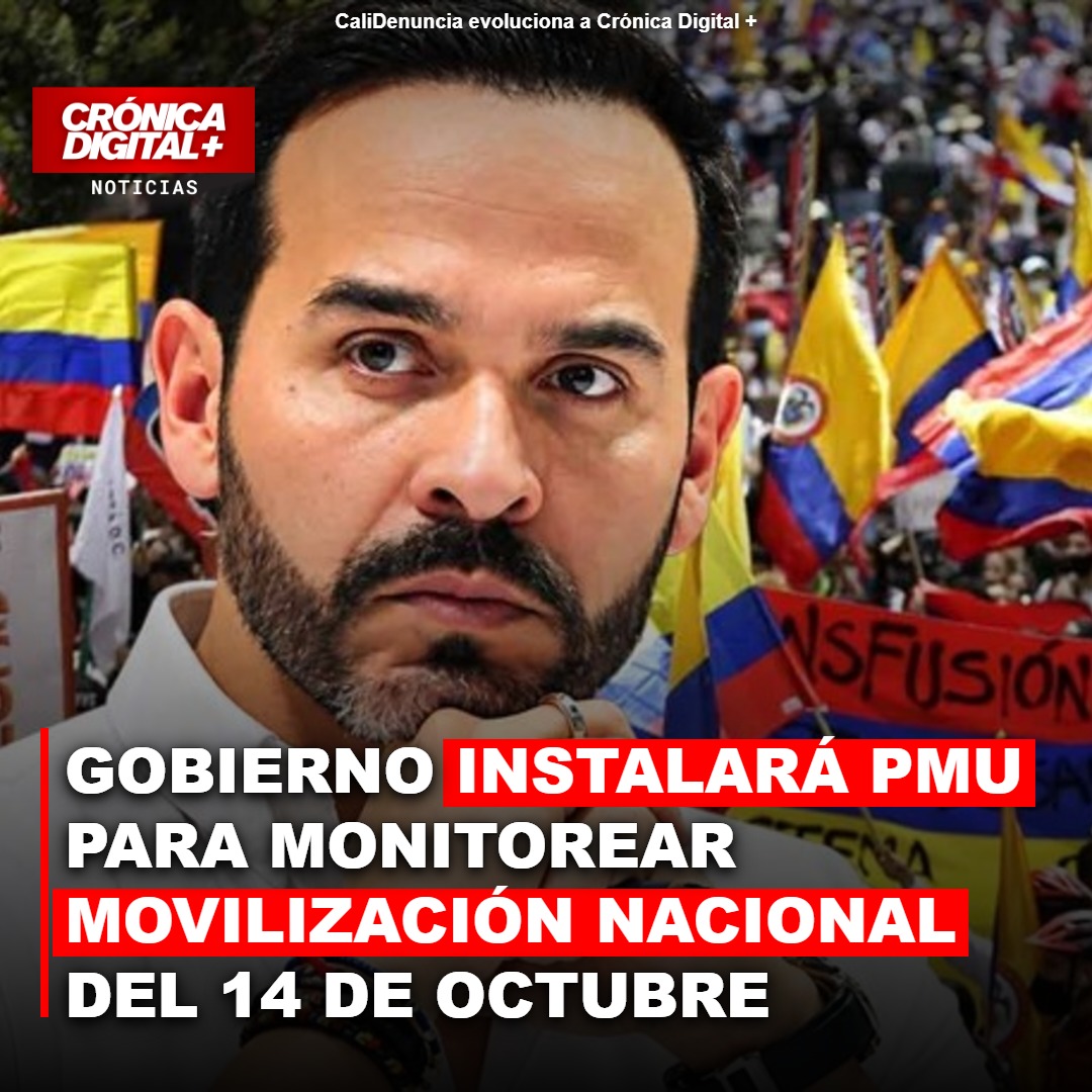 Gobierno instalará PMU para monitorear movilización nacional del 14 de octubre