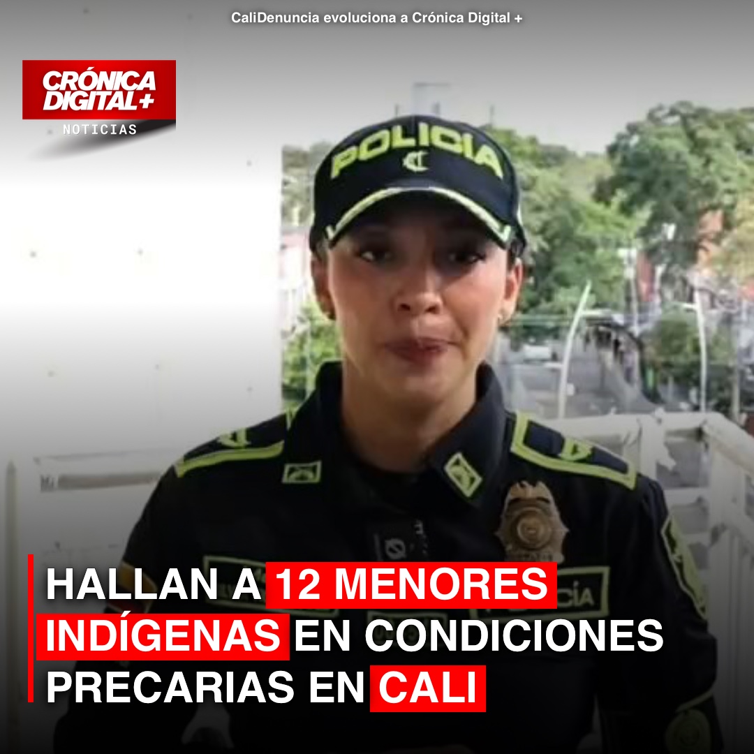 Hallan a 12 menores indígenas en condiciones precarias en Cali