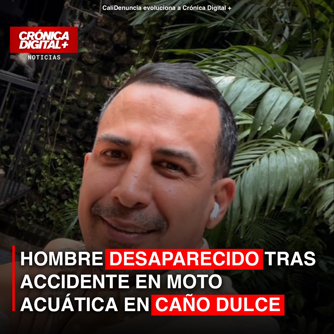 Hombre desaparecido tras accidente en moto acuática en Caño Dulce