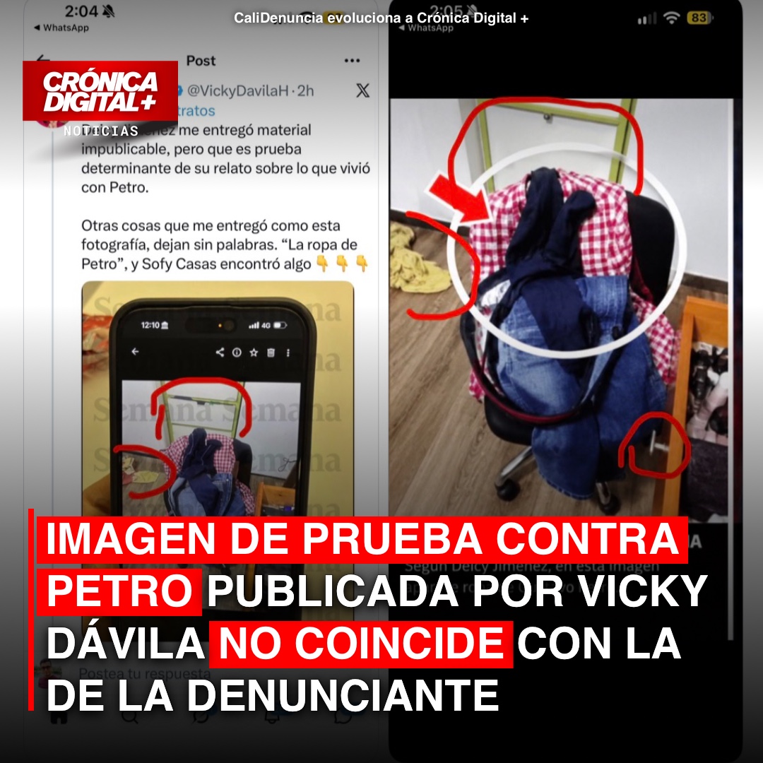 Imagen de prueba contra Petro publicada por Vicky Dávila no coincide con la de la denunciante