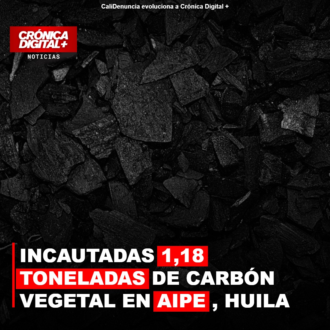 Incautadas 1,18 toneladas de Carbón vegetal en Aipe, Huila