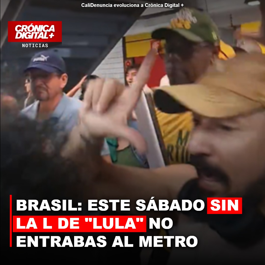 Internacional En Brasil este sábado solo dejaban ingresar al metro, a quienes hicieran la L de «Lula», debido a que el candidato Bolsonaro habría prometido recortar fondos y subir los precios del tra