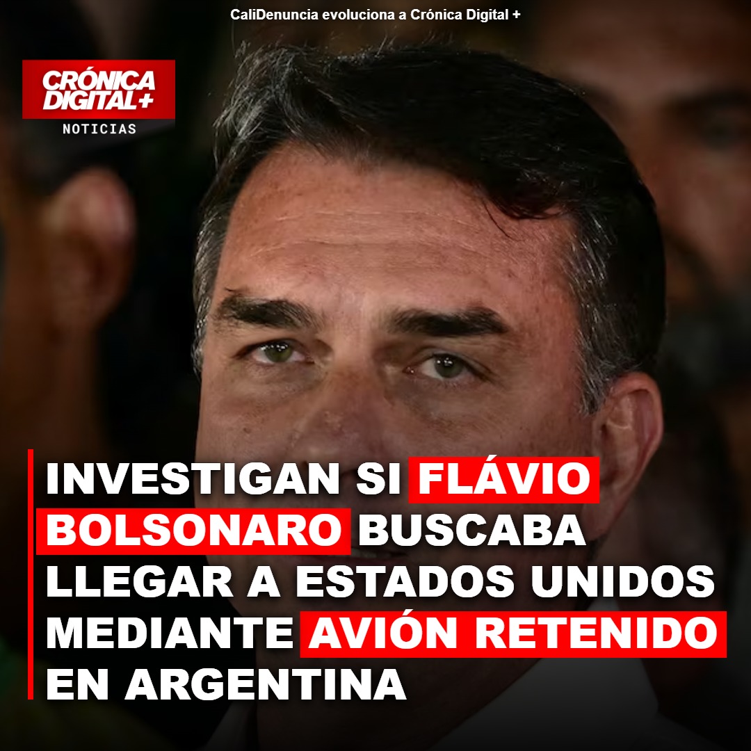 Investigan si Flávio Bolsonaro buscaba llegar a Estados Unidos mediante avión retenido en Argentina