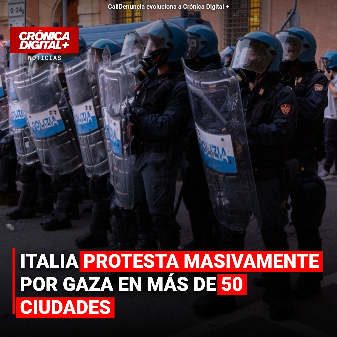Italia protesta masivamente por Gaza en más de 50 ciudades