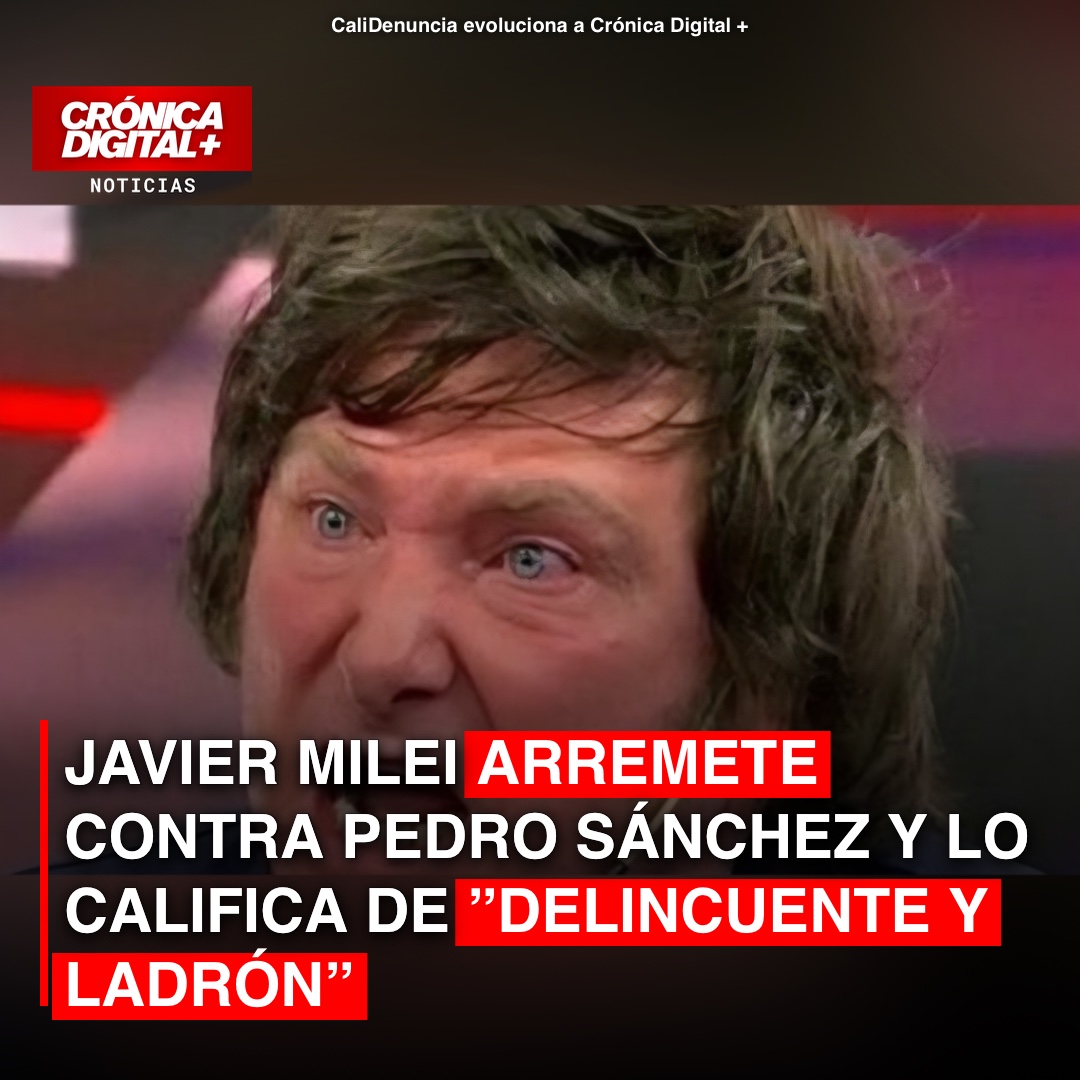 Javier Milei arremete contra Pedro Sánchez y LO califica de delincuente ladrón