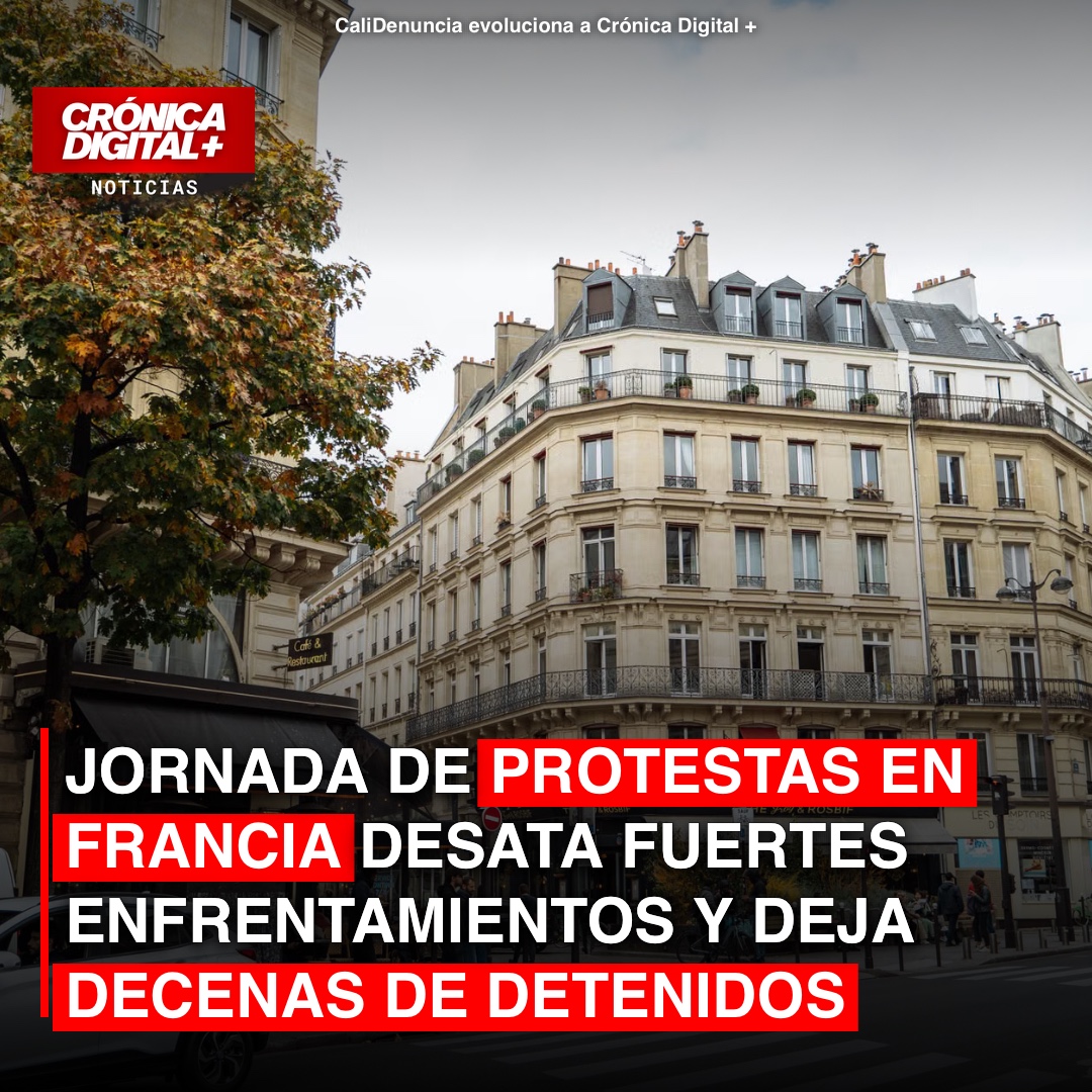Jornada de protestas en Francia desata fuertes enfrentamientos y deja decenas de detenidos