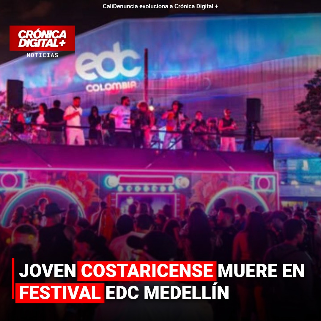 Joven costarricense muere en festival EDC Medellín