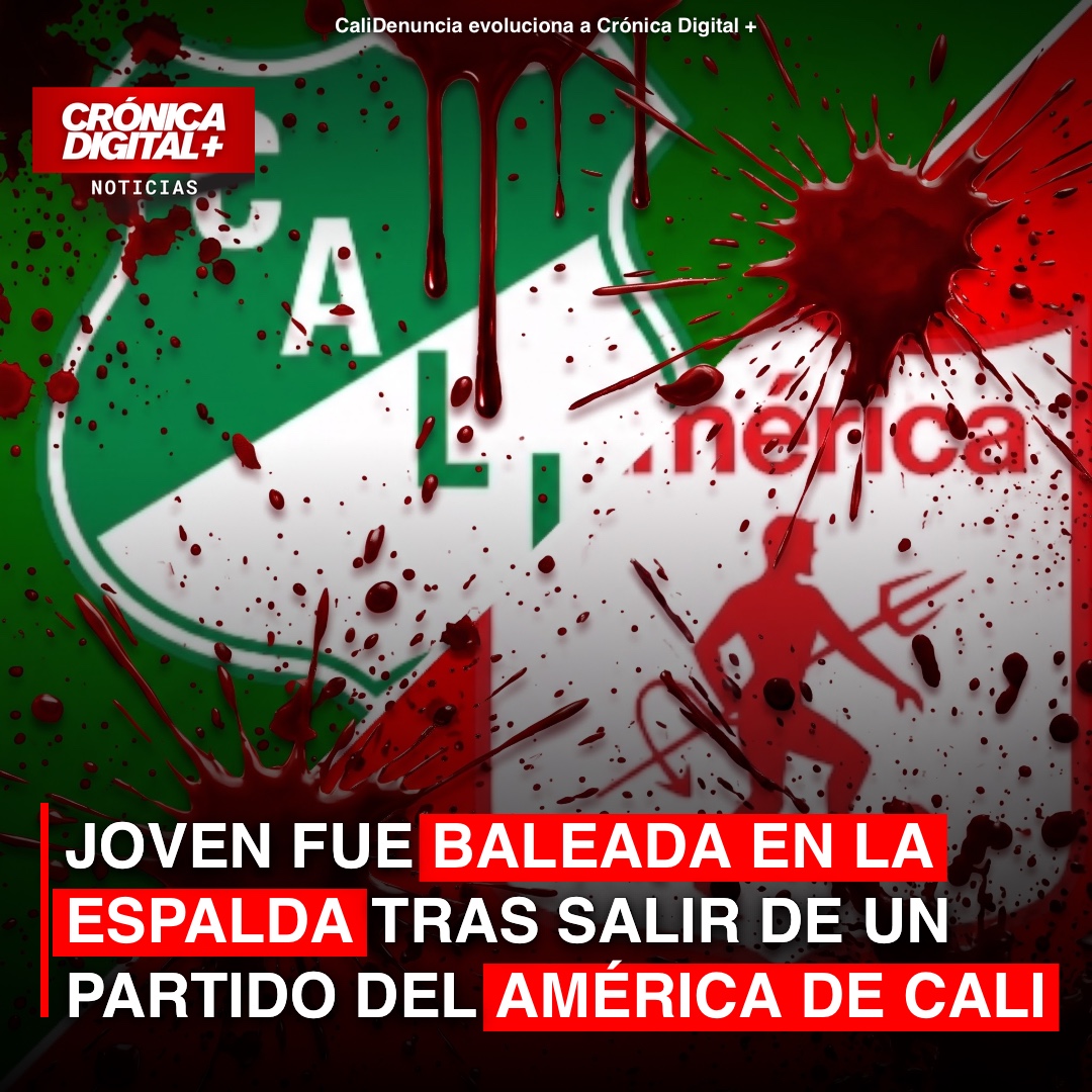 Joven fue baleada en la espalda tras salir de un partido del América de Cali