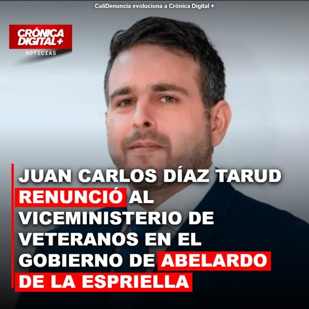 Juan Carlos Díaz Tarud renunció al Viceministerio de Veteranos en el gobierno de Abelardo de la Espriella