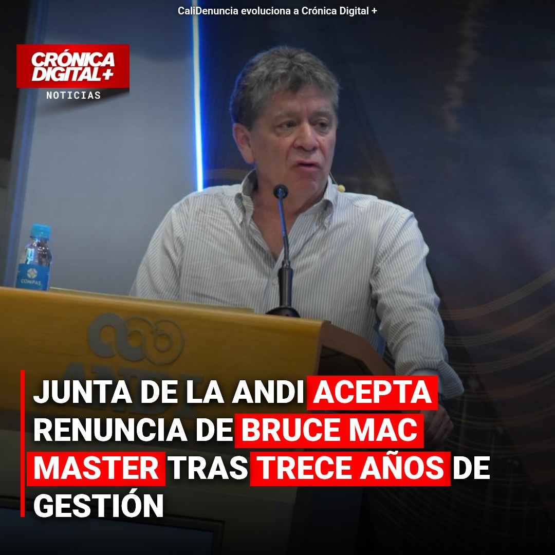 Junta de la ANDI acepta renuncia de Bruce Mac Master tras trece Años de Gestión
