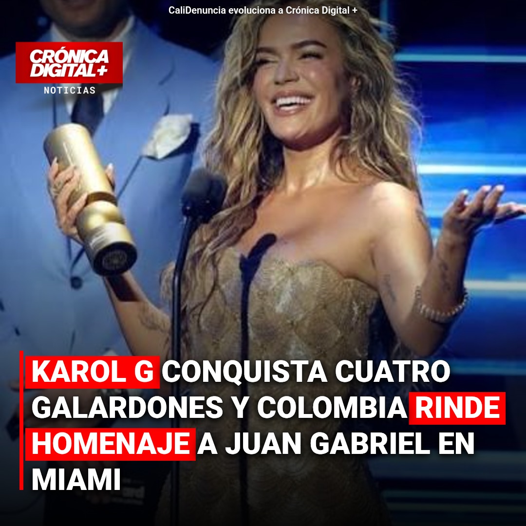 Karol g conquista cuatro galardones y Colombia rinde homenaje a Juan Gabriel en Miami