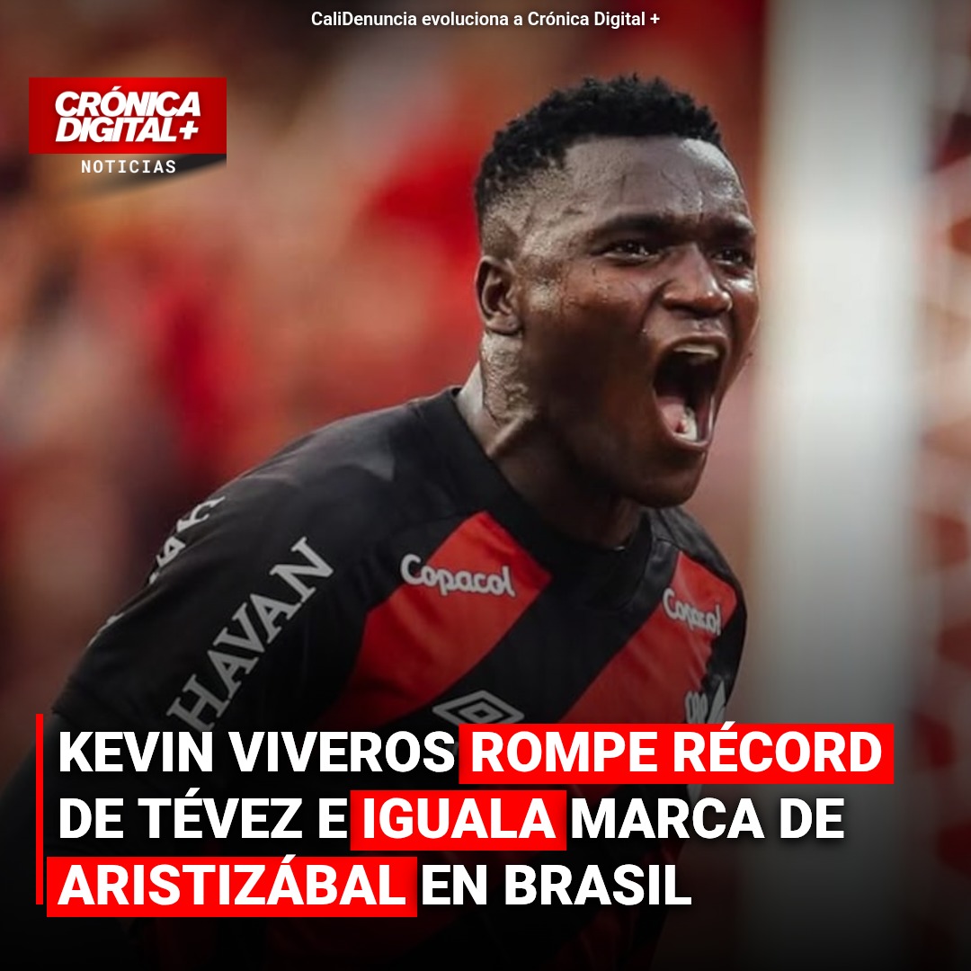 Kevin Viveros rompe récord de Tévez e iguala marca de Aristizábal en Brasil
